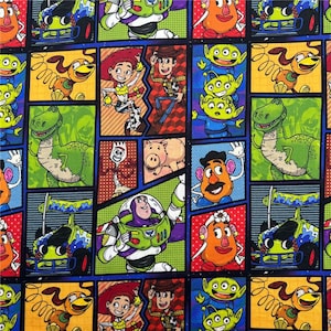 Toy Story Fabric Cotton Cartoon Fabric Animation Fabric By the Half Yard