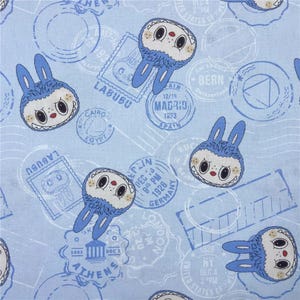Labubu Fabric Cotton Cartoon Fabric Animation Fabric By the Half Yard