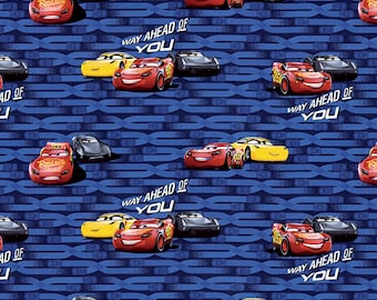 Tela de Cars Tela de Rayo McQueen Tela de algodón Tela de dibujos animados Tela de animación por media yarda