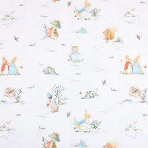 Peter Rabbit  Fabric Cotton Cartoon Fabric Animation Fabric By the Half Yard