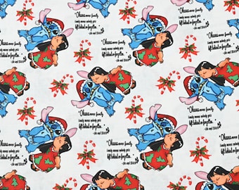 Kerststeekstof blauwe koalastof Cartoon katoenen stof animatiestof op maat gesneden