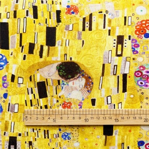 Tela de Van Gogh de noche estrellada, tela de algodón con dibujos animados, tela de animación por media yarda