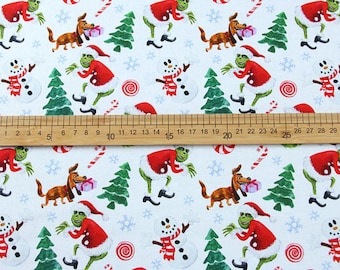 Christmas Fabric Cotton Cartoon Fabric Animation Fabric By the Half Yard