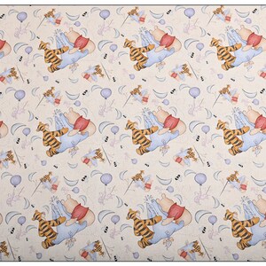 Winnie the Pooh Fabric Tigger Piglet Eeyore Fabric Cotton Cartoon Fabric Animation Fabric By the Half Yard