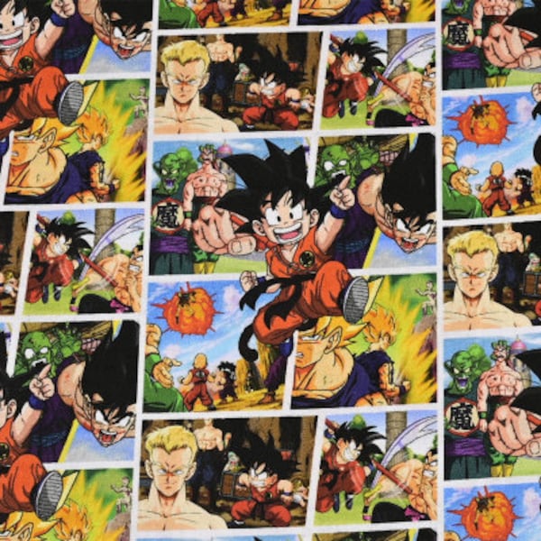 Sun Wukong Fabric Japanese Anime Fabric Cotton Cartoon Fabric Sewing Fabric Animation Fabric By the Half Yard