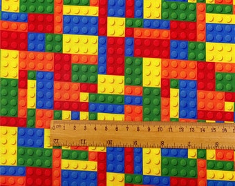 Lego cotton fabric by the yard hotsell