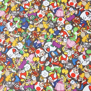 Gwiazda Super Mario Tkanina Mario i Luigi Księżniczka Peach King Koopa Tkanina Bawełniana Tkanina z kreskówek Tkanina animacyjna Na pół jarda