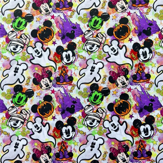 Disney’s Mickey Mouse Fabric Halloween Pumpkin Fabric - Etsy