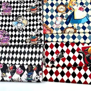 Alice im Wunderland Stoff Alice Stoff Baumwolle Cartoon Stoff Massenware
