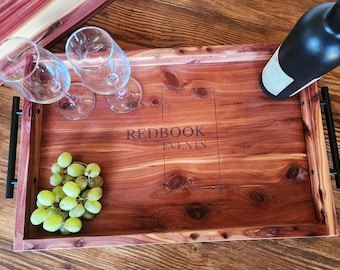 Bandeja aromática de cedro, bandeja de madera personalizada, regalo de inauguración de casa