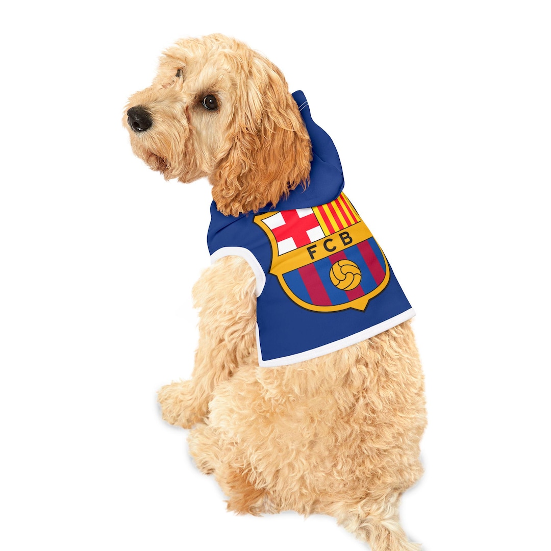 Pet Hoodie Cute Sweet Dog Cat Football Kit Clothes Barcelona Fc