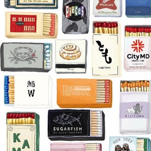 Custom Hand-Drawn Matchbook Digital Prints - Personalized Artwork, Unique Gift