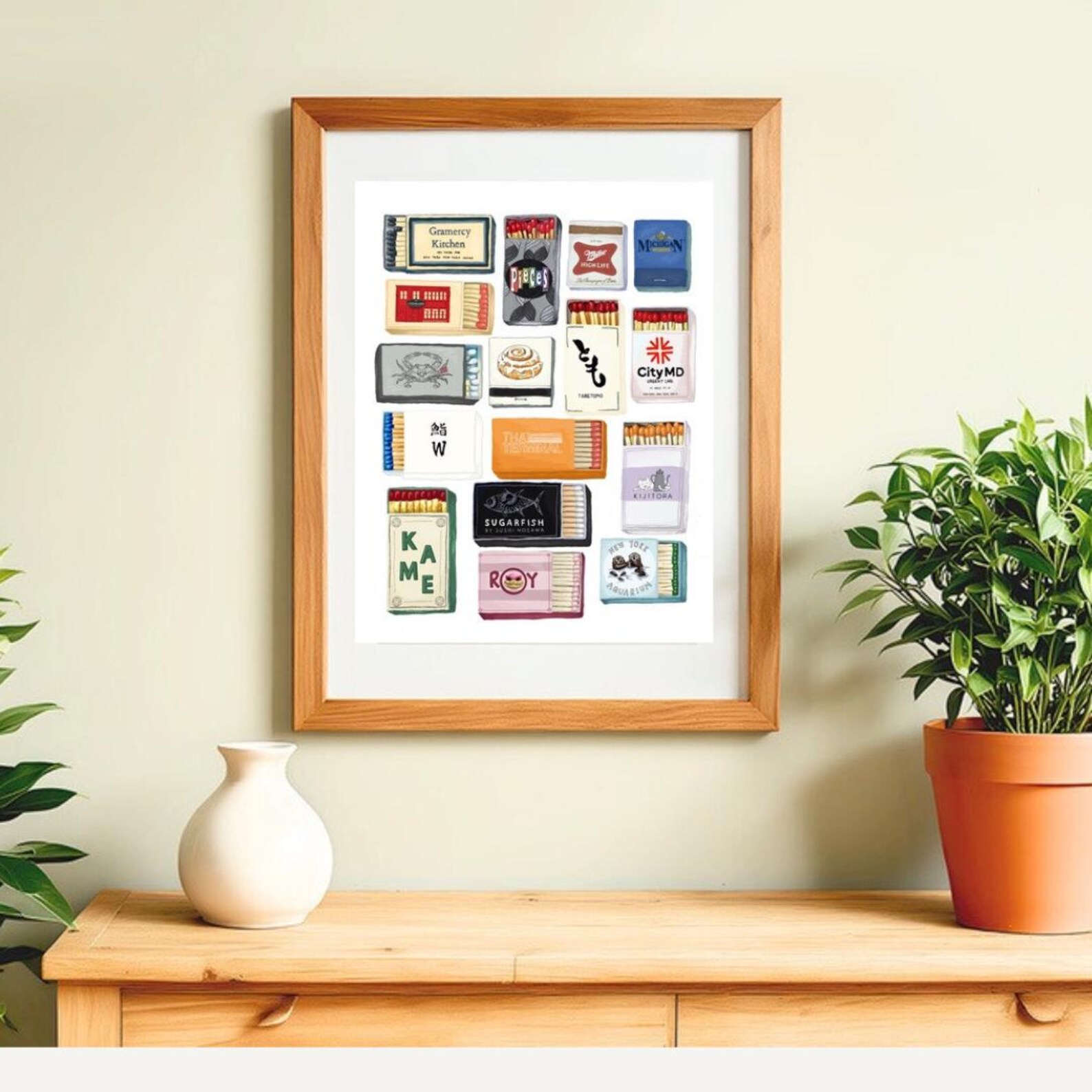 Custom Hand-drawn Matchbook Digital Prints - Personalized Artwork ...