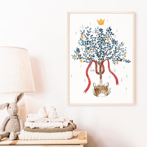 Lebensbaum Illustration, Aquarell Kunstdruck, A5 & 5x7 Zoll, Print, Positives Mindset, Affirmation