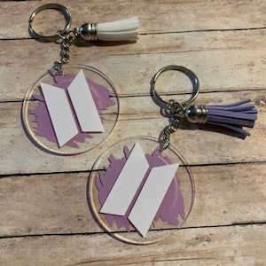 BTS &quot;I Purple You&quot; Acrylic Keychain with Tassel