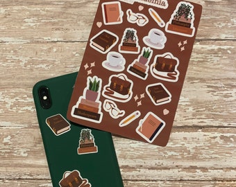 Hoja de pegatinas de Dark Academia