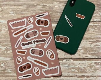 Hoja de pegatinas de princesa de ganchillo