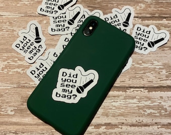 ¿Viste mi bolso? - Pegatina de vinilo con el mensaje "BTS Mic Drop"