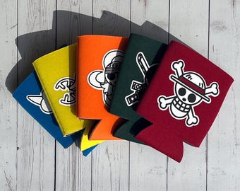 Straw Hat Pirate Can Cozies