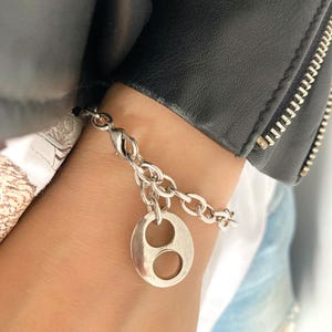 Antique Silver Charm Coffee Bean Handmade Minimalist bracelet, Gift for her,Womens jewelry