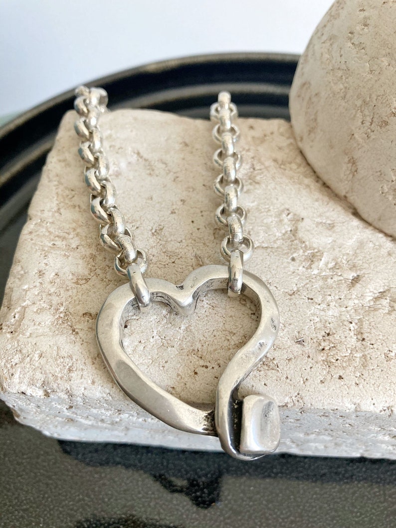 Silver bracelet, clasp bracelet, silver toggle clasp bracelet, love bracelet, silver statement bracelet image 2