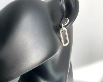 Antique Silver Earrings, Statement Silver Earrings, Silver Earrings, Drop Earrings, Geometric earrings, gift for her