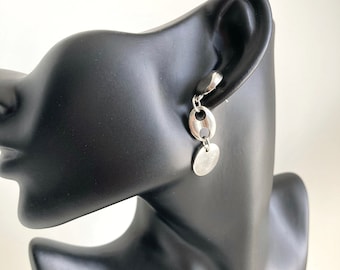 Antique Silver Earrings, Silver long Earrings, Silver Statement Earrings, Drop Earrings, Big earrings