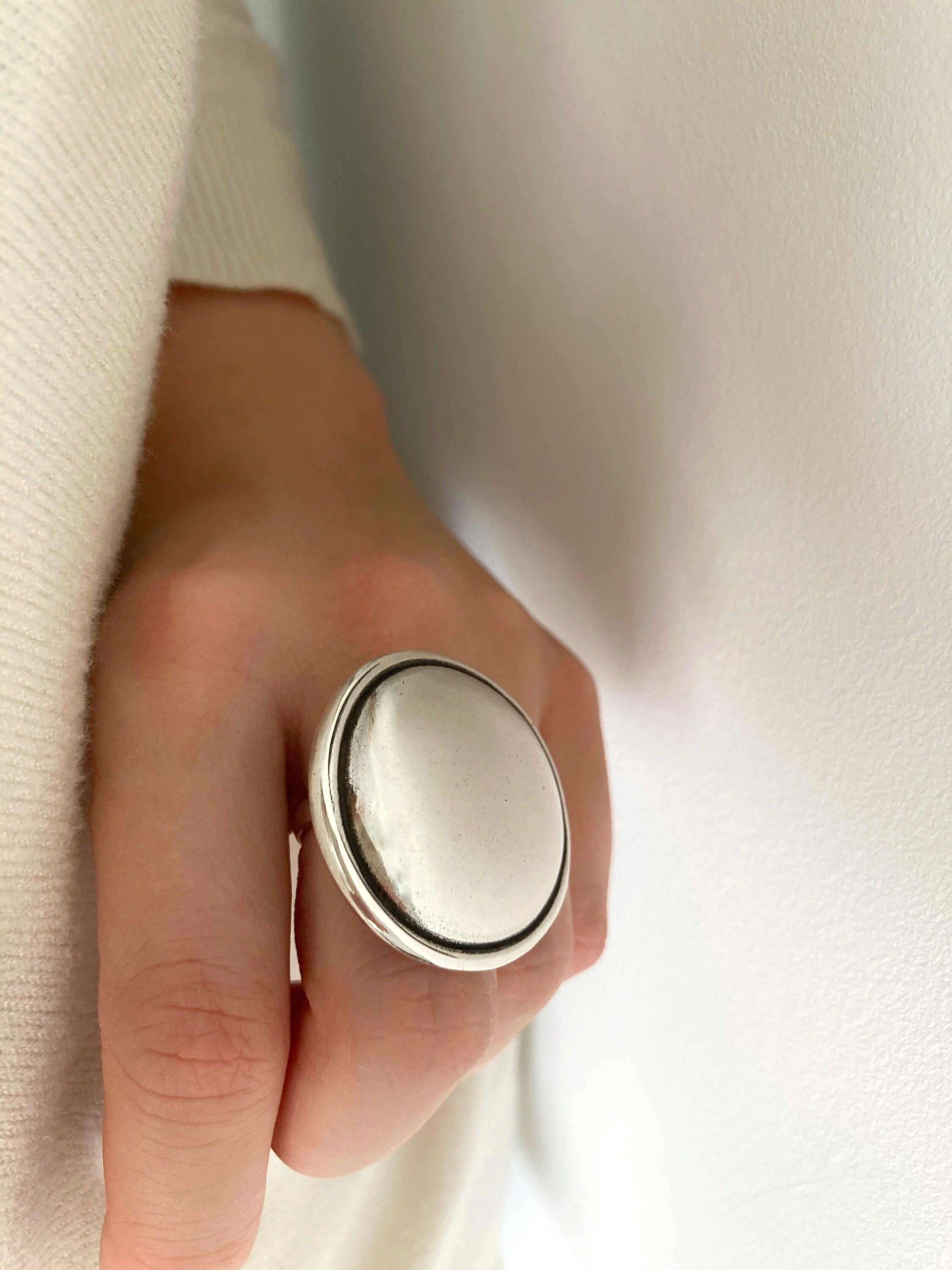 Silver Ring, Silver Statement Ring, Adjustable Ring, Boho Ring, Silver Unique Ring, Cocktail Ring,Chunky Ring, Gift for her