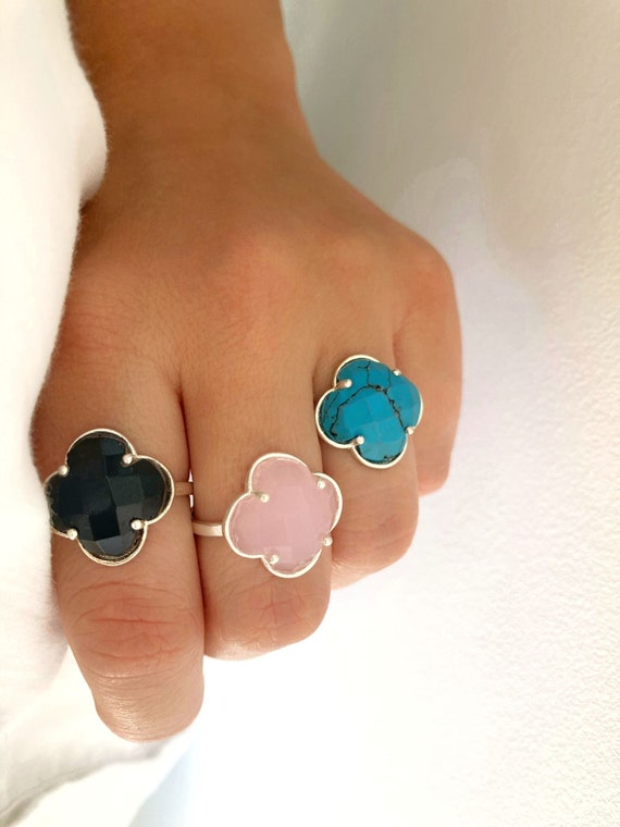 vintage silver925 turquoise clover ring Buy Turquoise Clover Ring