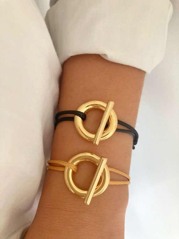 Gold adjustable bracelet discount