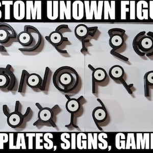 Personalized Unown Figurines- Make Your Own Name, Saying or Phrase