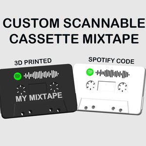 Código de presente Spotify de cassete personalizado com opção de álbum de lista de reprodução personalizado para aniversário e aniversário