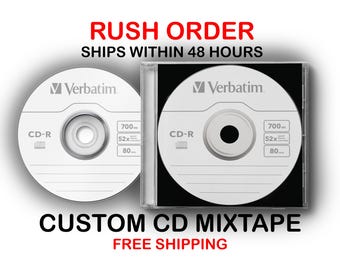 Personalized CD Mixtape: Custom Mixed Tape Gift (Rush 48hr Turnaround)