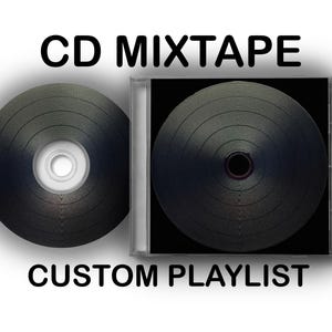 Faça sua própria mixtape de CD, disco compacto, vinil digital preto clássico, design personalizado, fita mista personalizada, presente perfeito de até 80 minutos