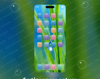 Frutiger Aero Nature Live Wallpaper | Animated Y2K Aesthetic iPhone & Android Phone Wallpaper | 2000s Nostalgia Green Moving