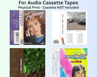 Impresión de reproducción de obra de arte de casete de audio personalizado