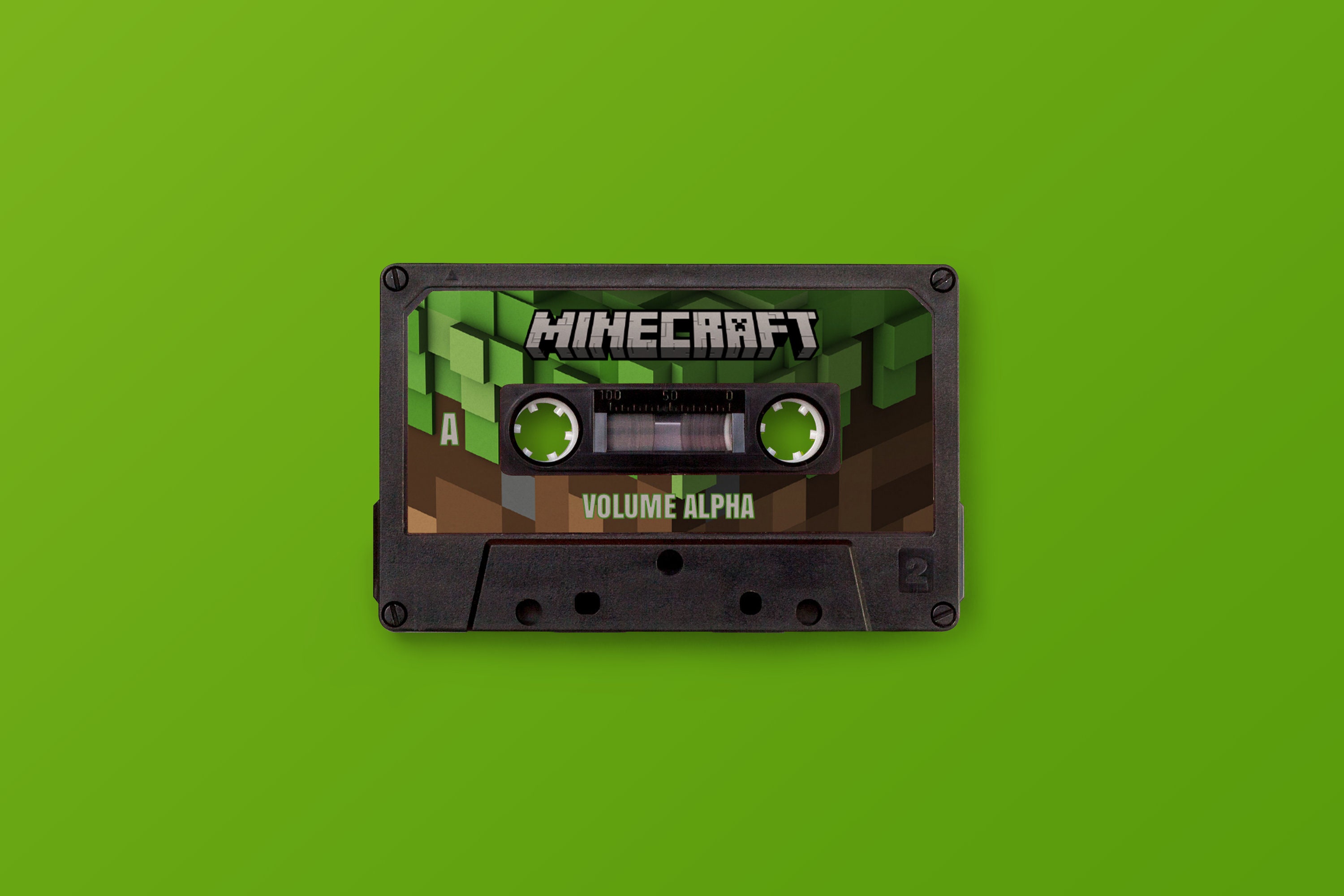 Minecraft Volume Alpha オーディオカセットテープにはアートワークと 