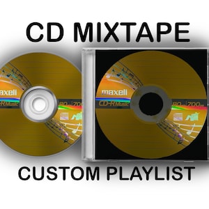 Faça sua própria mixtape de CD, disco compacto, design dourado clássico, fita mista personalizada, presente perfeito de até 80 minutos