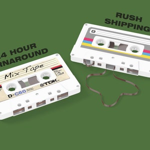 Fita cassete personalizada, pedido urgente, entrega em 48 horas, faça sua própria mixtape, sem arte ou lista de faixas incluída