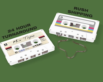 Custom Cassette Mixtape - 48 Hour Rush Order