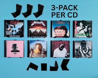 CD Wall Mount Jewel Case 3-Pack Multiple White/Black