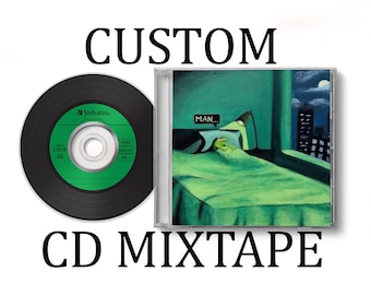 Make Your Own CD Mixtape Compact Disc Custom Artwork And Tracklist Digital Vinyl Design Personalized Custom Mixed Tape Perfect Gift