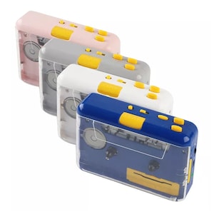 Portable Cassette Player Walkman - Convert Tape To MP3 - Fast Delivery - (White / Pink / Orange/Grey)