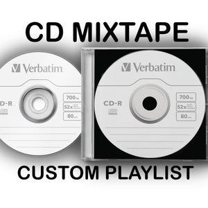 Faça sua própria mixtape de CD, disco compacto, design clássico, fita mixtape personalizada, presente perfeito de até 80 minutos