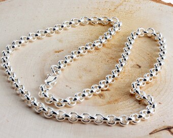 Silver Belcher Chain - Etsy UK