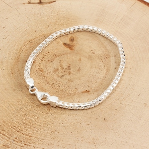 3mm Width Solid Sterling Silver Hallmarked Franco Bracelet