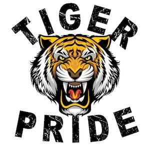 Tiger Pride Digital Download SVG and PNG 300dpi Transparent Background show your love Tigers! Bold inspiring tigers digital files