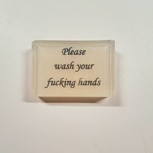 Please Wash your F*cking Hands bar soap, Gag gift, Offensive Gift