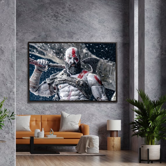 God of War Wall Art Kratos Wall Art Kratos 5 Piece Wall Art Etsy
