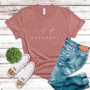 Unschool Homeschool Mom Shirt Raise Them Wild And Free Shirt Back to School Mama Wildflower Gift for Her Graphic Tee Mama Not All Classrooms Have Four Walls Outdoor Crunchy Homeschooling Present Her T-shirt Conspiracy Realist Theorist Theories Homeschooler Gifts Her Wife Mother Motherhood Free Thinker Truth Homemaker Stay At Home Mom Tin Foil Hat Humor Crunchy Conservative Libertarian Freedom Free Anti Government System For Friends Trendy Minimalist Aesthetic MAHA RFK Jr Agenda Co-op Unschooling